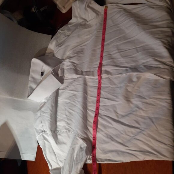 NEW ! Design in Italy Men Long Sleeve Button Down Shirt White Size16 1/2(34-35) - Picture 4 of 10